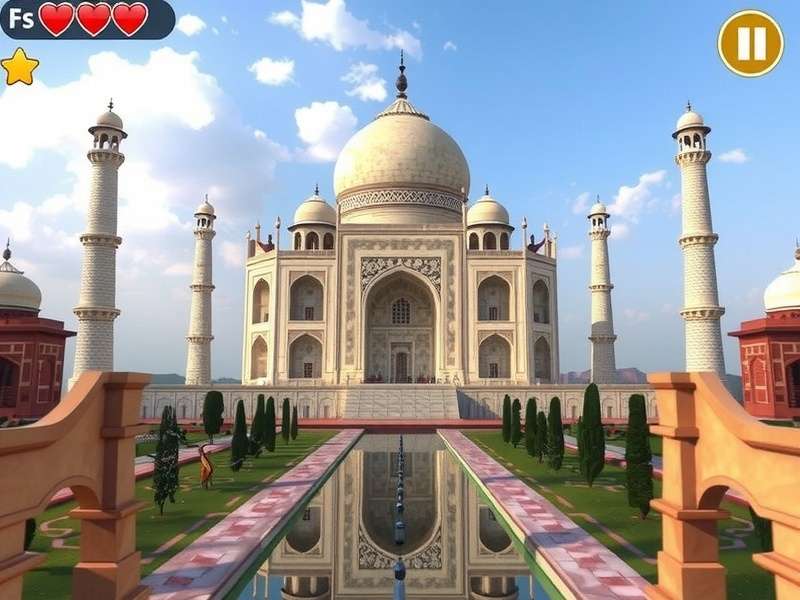 Taj Mahal Puzzle Grandeur Game Screenshot